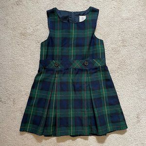 Girls School Uniform Plaid Jumper Dress